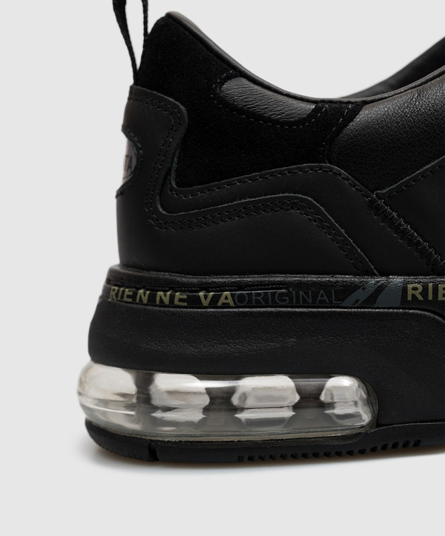 Premiata Черные кожаные кроссовки Drake DRAKE изображение 5