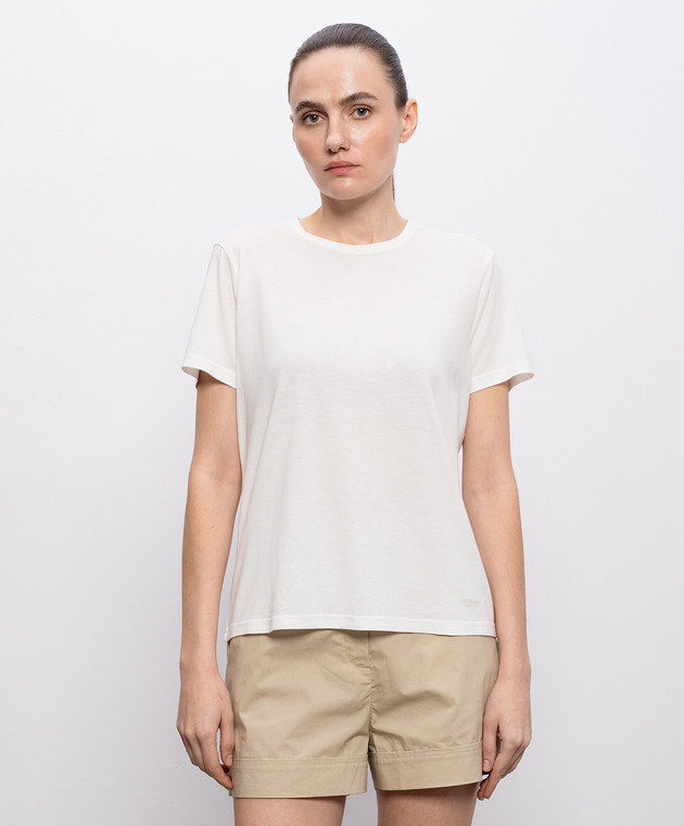 Woolrich Футболка кольору айворі з принтом логотипа CFWWTE2014FRUT5293 зображення 3