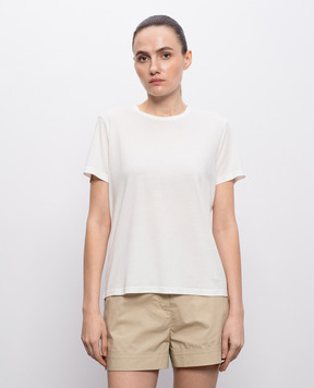 Woolrich Футболка цвета айвори с принтом логотипа CFWWTE2014FRUT5293