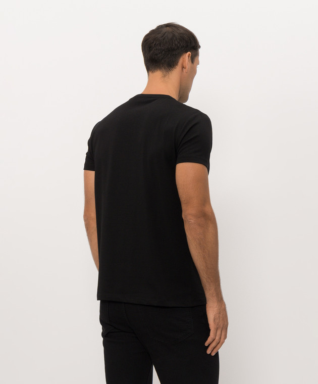 Trussardi Чорна футболка з вишивкою емблеми G0228000123NMTS01J01 зображення 4