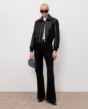 Bottega Veneta Черные джинсы клеш с патчем логотипа 864997V69O0