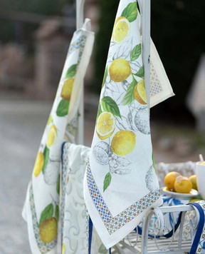 TESSITURA TOSCANA TELERIE Білий кухонний рушник Cetara з льону NC230007020067