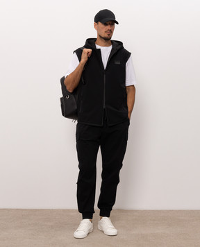 Dolce&Gabbana Чорний жилет з патчем логотипа G9AOGTGK305