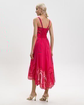 Charo Ruiz Розовое асимметричное платье Caspian 263612