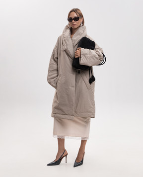 Magda Butrym Бежевая удлиненная куртка COAT02115726