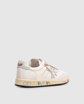Premiata Кожаные кроссовки BSKTCLAD цвета айвори BSKTCLAD8467