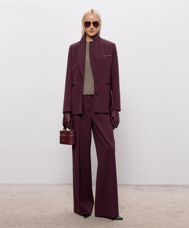 Allude Коричневий в'язаний топ з кашеміру та шовку з паєтками 26577103 зображення 2