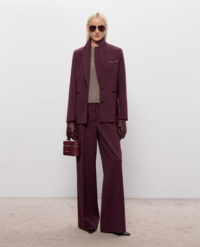 Allude Коричневый вязаный топ из кашемира и шелка с пайетками 26577103