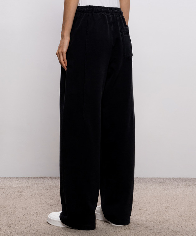 Vetements Черные спортивные брюки с принтом логотипа MH27SP192B изображение 4