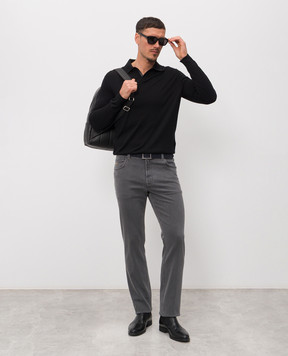 Stefano Ricci Сірі джинси з нашивкою логотипа MFT61B3190T62BK