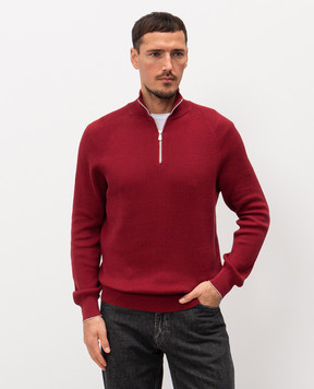 Brunello Cucinelli Бордовий джемпер M29400104