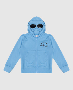 C.P. Company Детская голубая спортивная куртка с принтом логотипа CMF01ALCA6948