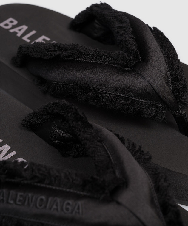 Balenciaga Черные шлепанцы Jet Lag 870111W0WM0 изображение 5