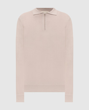 Cashmere&Whiskey Бежевое поло из шерсти, шелка и кашемира 474Z