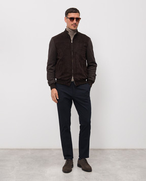 Enrico Mandelli Коричнева комбінована куртка 3T907A7405