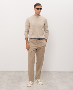 Cashmere&Whiskey Бежевий меланжевий джемпер з кашеміру MU7791312525R