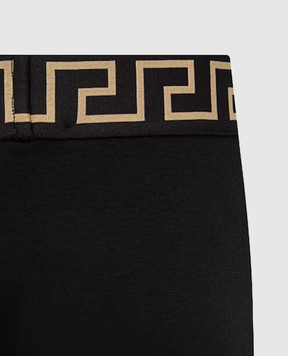 Versace Набір чорних трусів-боксерів з візерунком Greca AU103261A18907