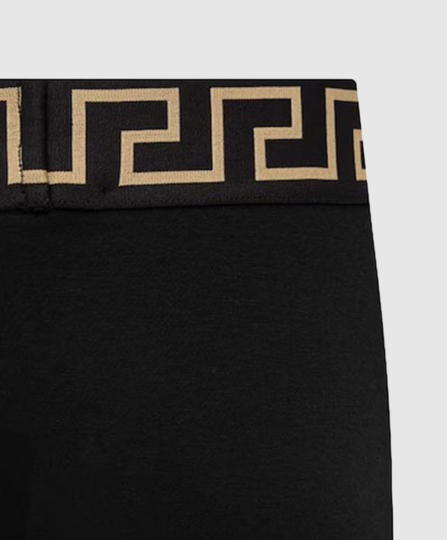 Versace Набір чорних трусів-боксерів з візерунком Greca AU103261A18907 зображення 3