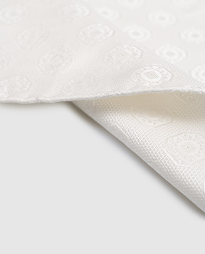 Brunello Cucinelli Біла хустка із шовку в тканий візерунок MX8740091