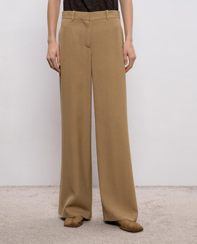 The Row Коричневі штани Dender із шовку 10768W2709