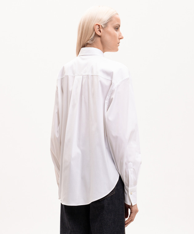 Brunello Cucinelli Біла сорочка з ланцюжком моніль MP091M2F06 зображення 4