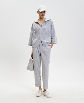 Peserico Серая меланжевая спортивная куртка с цепочкой A12574J002379