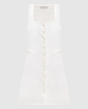 Faithfull Біла сукня міні Jaques з льону FFC02WHT