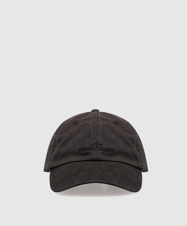 Stone Island Чорна кепка з вишивкою логотипа L2S159100007S0106