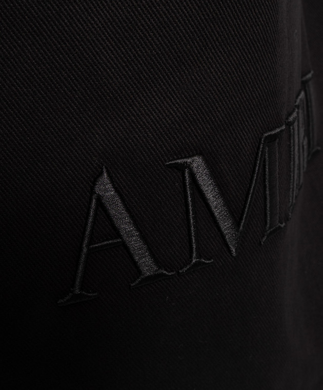 AMIRI Чорний шопер з вишивкою логотипа AMHABA1060 зображення 4