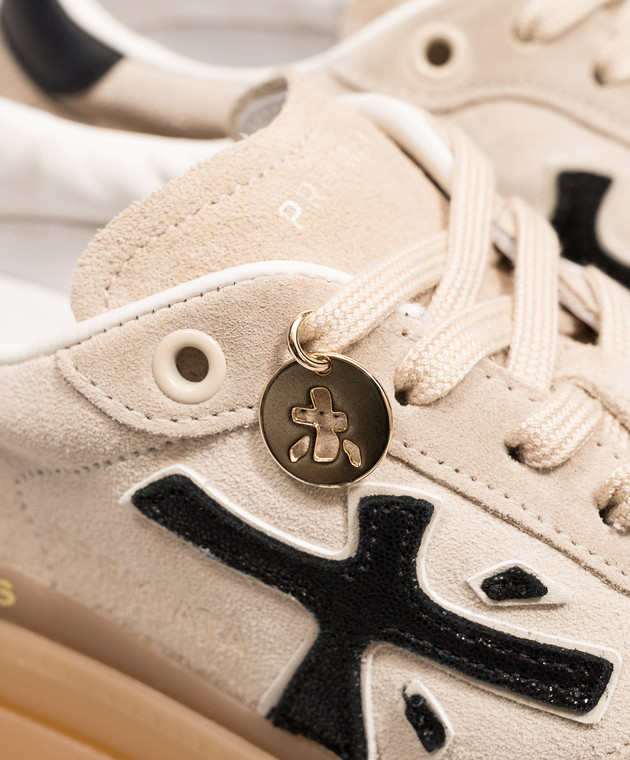 Premiata Бежевые замшевые кроссовки Micol MICOL8569 изображение 5