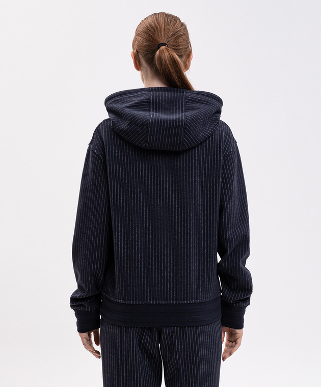 Mackage Синя спортивна куртка MATEA-K в смужку MATEAK зображення 4