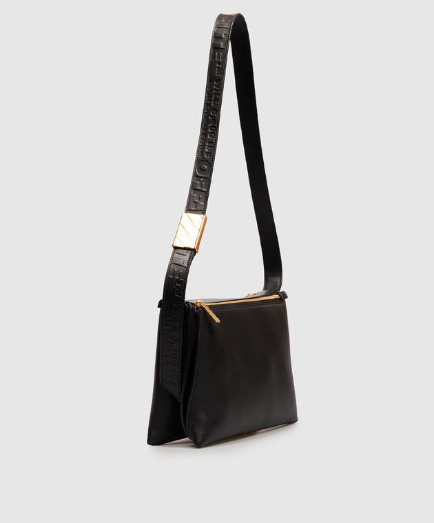 Off-White Черная кожаная сумка Sandbag 404 OWWNN07F26LT01 изображение 3