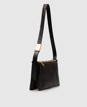 Off-White Черная кожаная сумка Sandbag 404 OWWNN07F26LT01