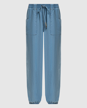Twinset Голубые джоггеры с логотипом 261LL2QCC