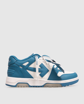 Off-White Синие кожаные кроссовки Out Of Office OF05725101