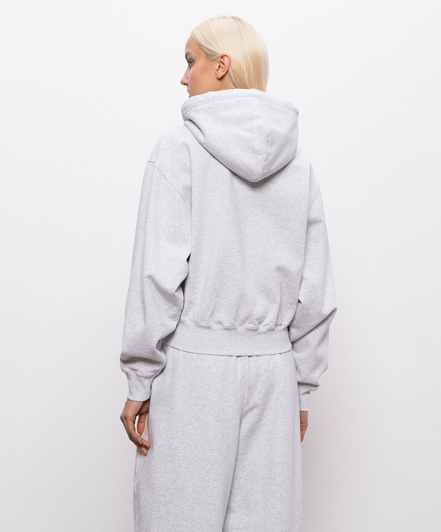 Alexander Wang Серая меланжевая вспомогательная куртка с кристаллами 1CC2262779 изображение 4