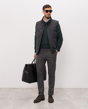 ISAIA Серые брюки из шерсти PNC053P9010