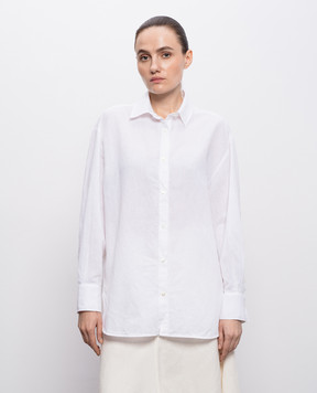 Woolrich Белая рубашка с льном CFWWSI2013FRUT5295