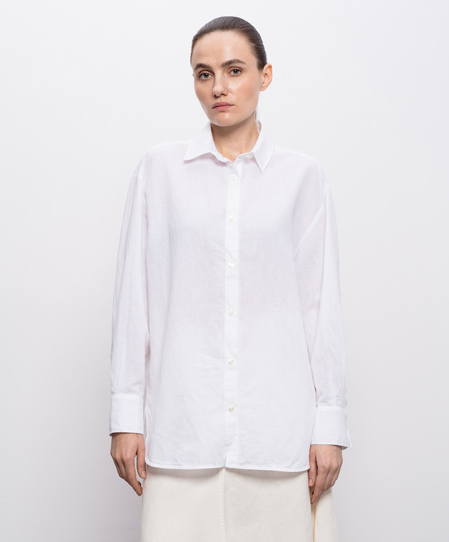 Woolrich Біла сорочка з льоном CFWWSI2013FRUT5295 зображення 3