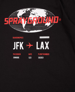 Sprayground Дитяча чорна футболка з принтом логотипа 21PESPY192