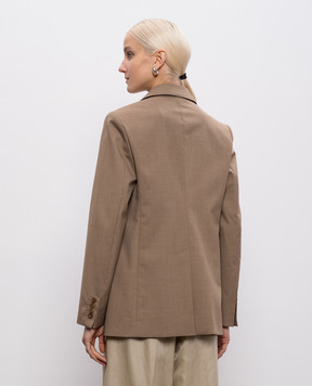 Max Mara Коричневый жакет CIRCENSE из шерсти MXMCIRCENSE