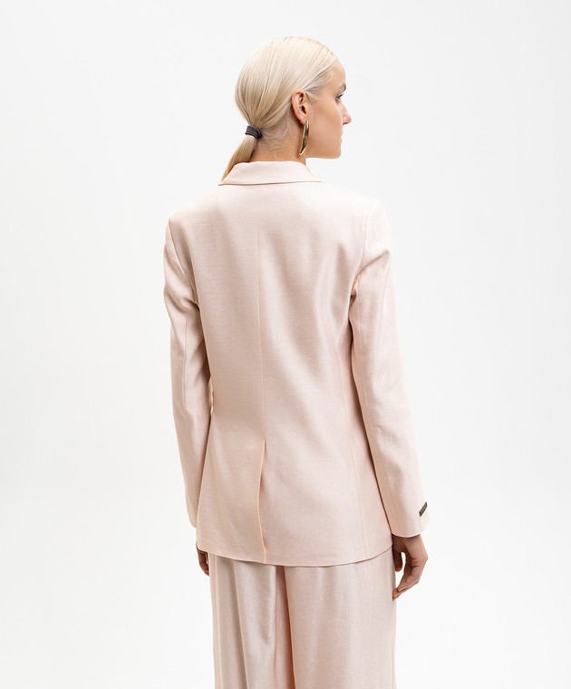 Peserico Розовый жакет с льном S0122901921 изображение 4