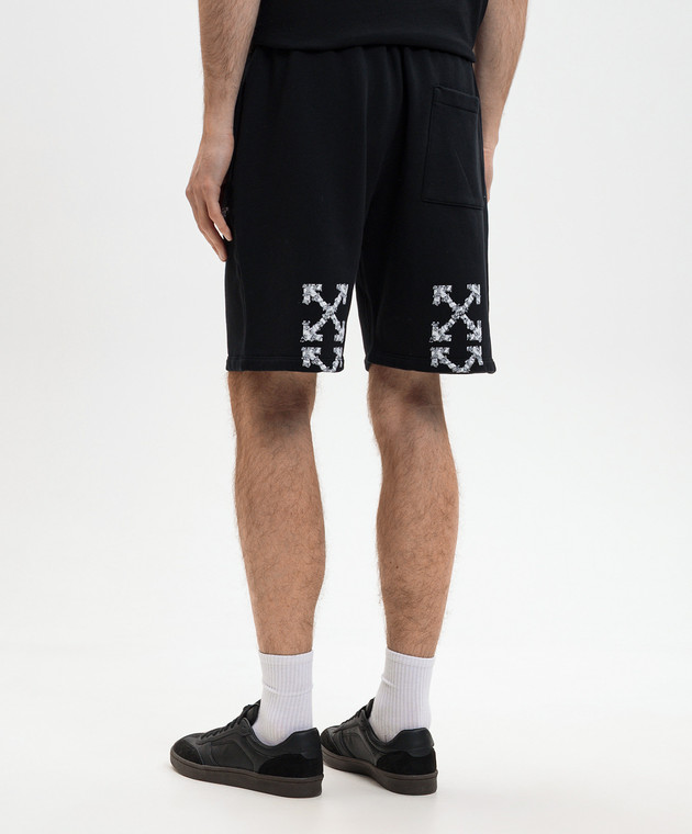 Off-White Чорні шорти з емблемою Heraldic Arrow 44MCI013S26F001 зображення 4