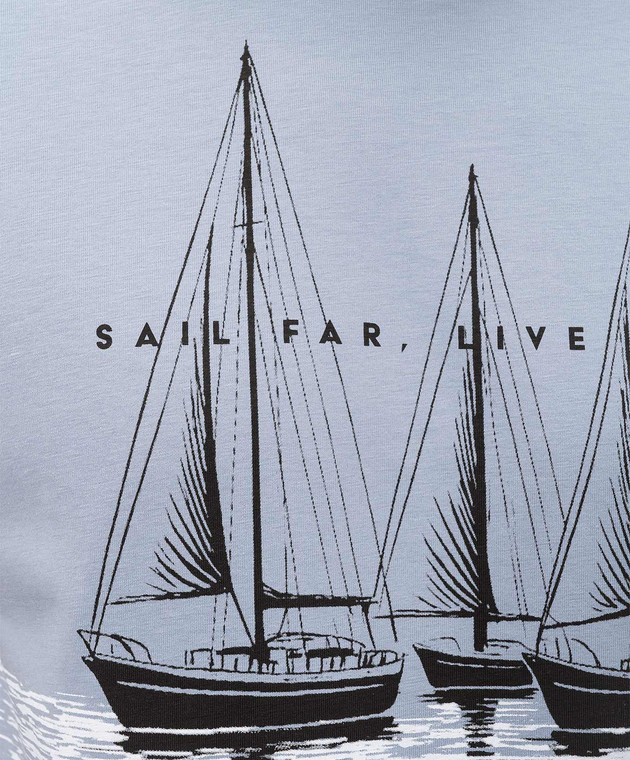 Florentino Голубая футболка с принтом 126762610654 изображение 5