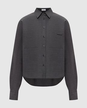Brunello Cucinelli Серая рубашка с шерстью MPW07NB206