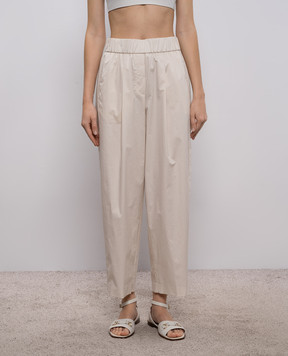 Peserico Бежевые брюки с цепочкой мониль A0465701979