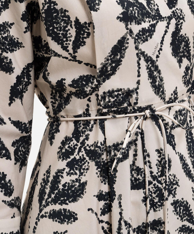 Max Mara Бежевое платье CAMINO в принт MXMCAMINO изображение 4