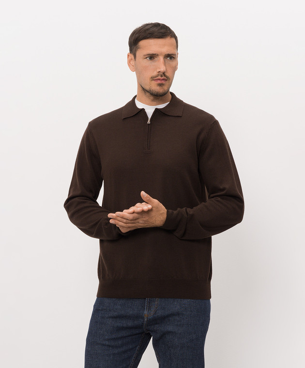 Cashmere&Whiskey Коричневе поло 94394Z зображення 3