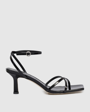 Aeyde Черные кожаные лакированные босоножки Edith HS0163005001126