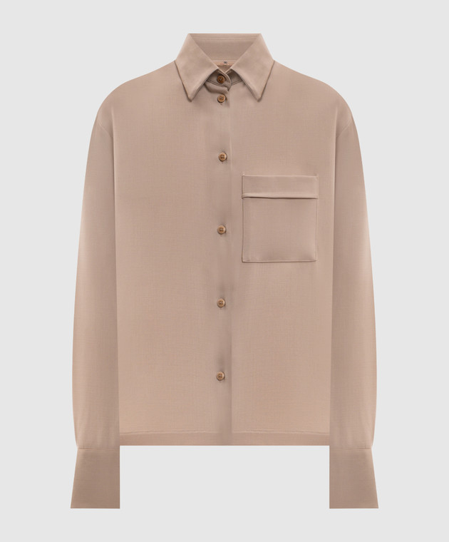 Ermanno Scervino Бежевая рубашка из шерсти D492K387YXJ